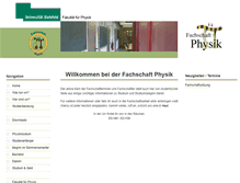 Tablet Screenshot of fachschaft.physik.uni-bielefeld.de